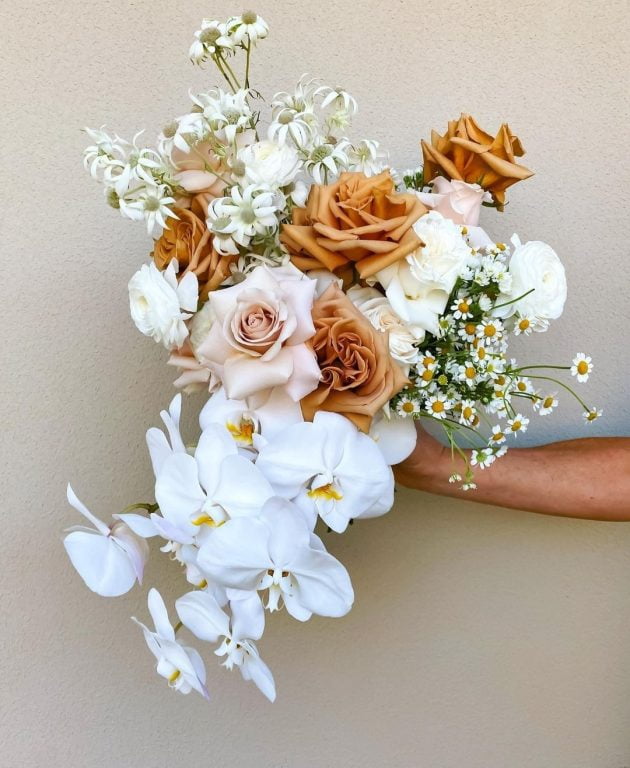 Cascading bridal bouquet